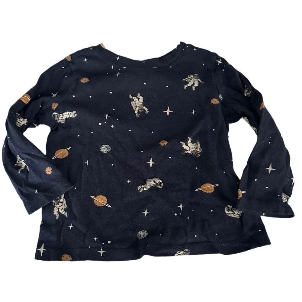 Old Navy Astronaut Stem Space Long Sleeve Unisex Top Size 18-24 Months Navy